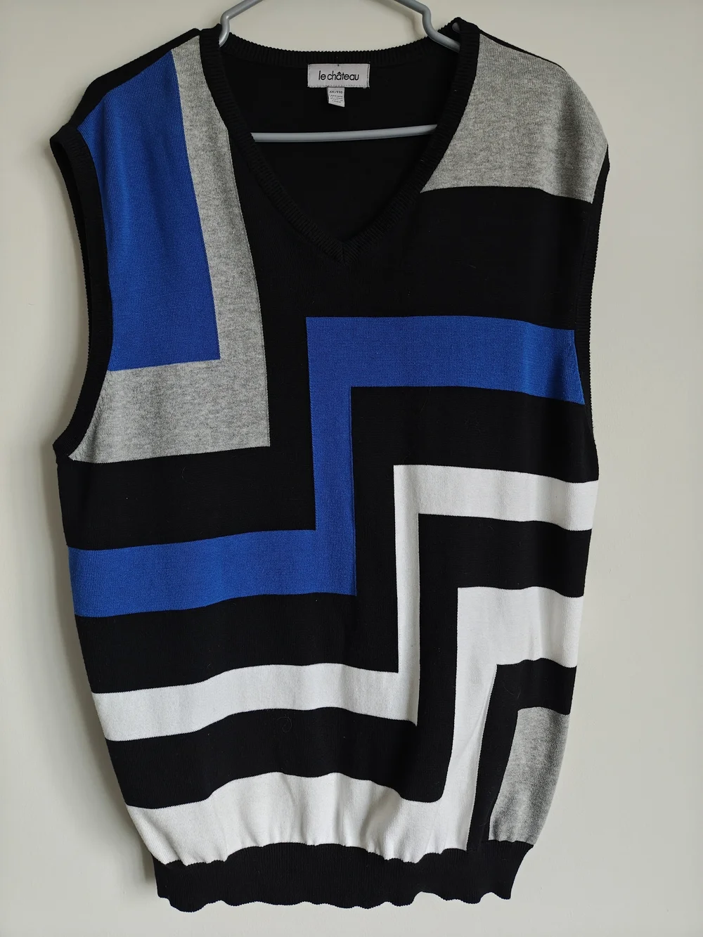le château Black Knit Top with White Label Like New 💙 - Picture 2 of 11